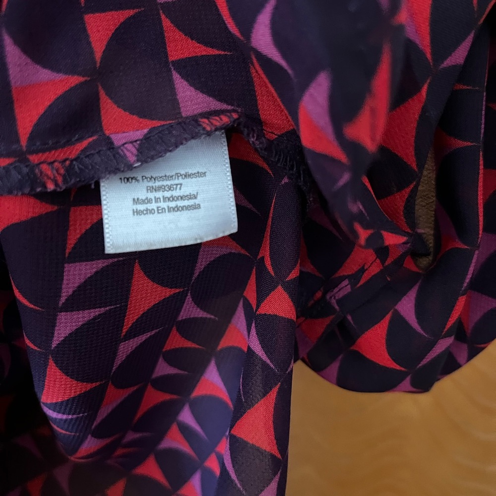 A.N.A multi print pop over shirt 2X - Picture 6 of 9